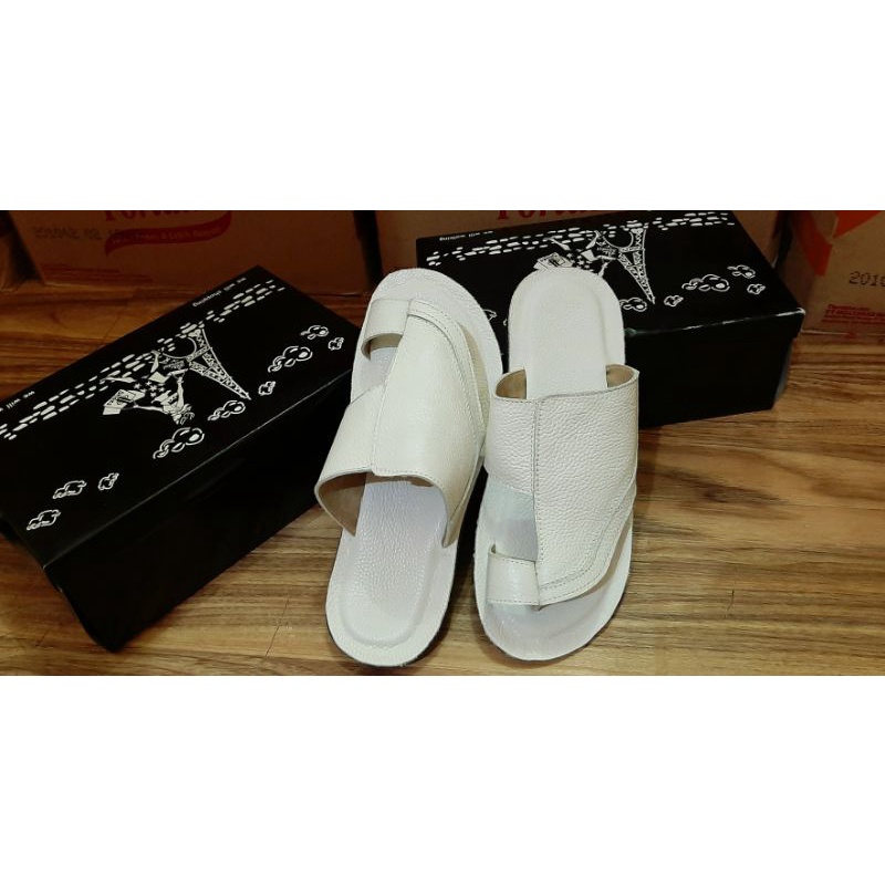 sandal cwok full kulit alas kaki kulit jg