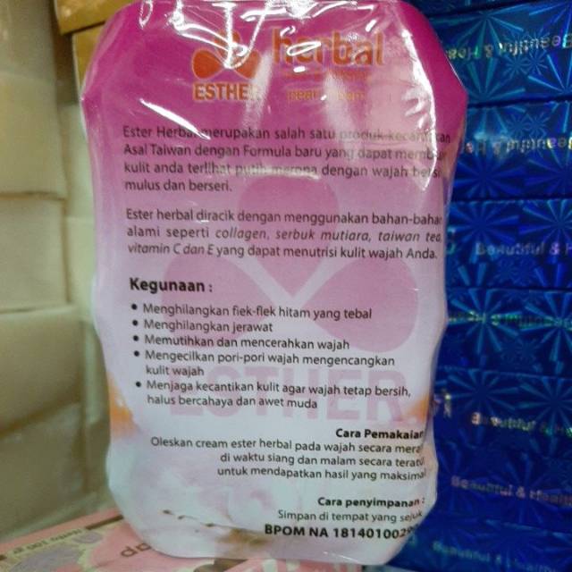 ESTHER HERBAL MOIST &amp; WHITENING PEARL CREAM ecer