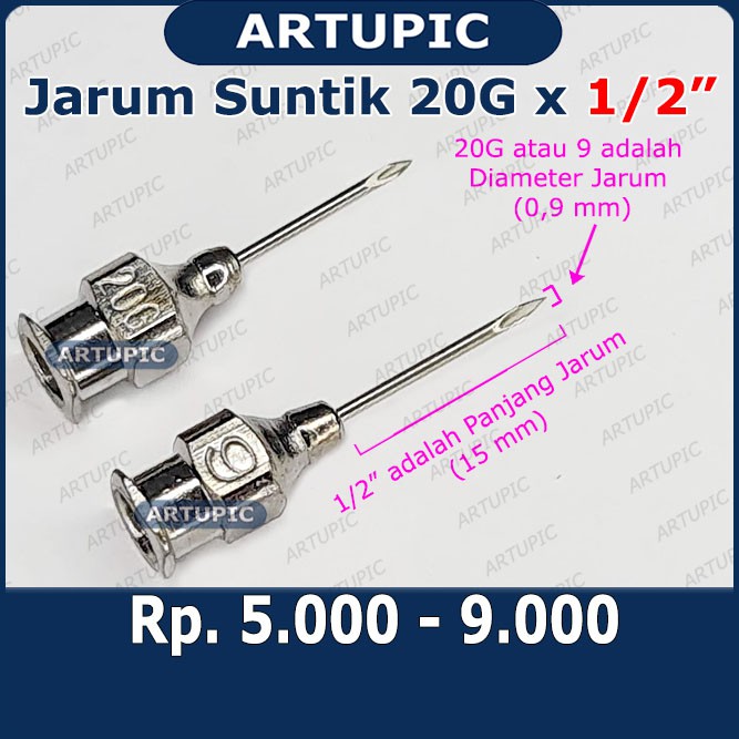 Jarum Suntik Vaksin Unggas Ayam 20G x 1/2&quot; Socorex 0.9 x 13 mm Veterinary hypodermic needles