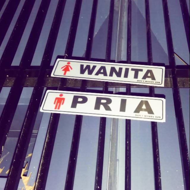 

Akrilik Perlengkapan Rumah & Kantor sign label Pria & Wanita