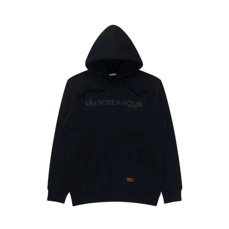 Screamous Hoodie Pullover Black on Black