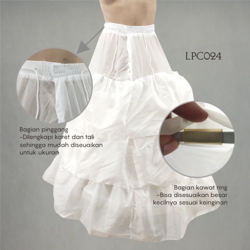 [STOK TERBATAS] PETTICOAT SEMI BALL GOWN PENGEMBANG ROK GAUN PESTA LPC024