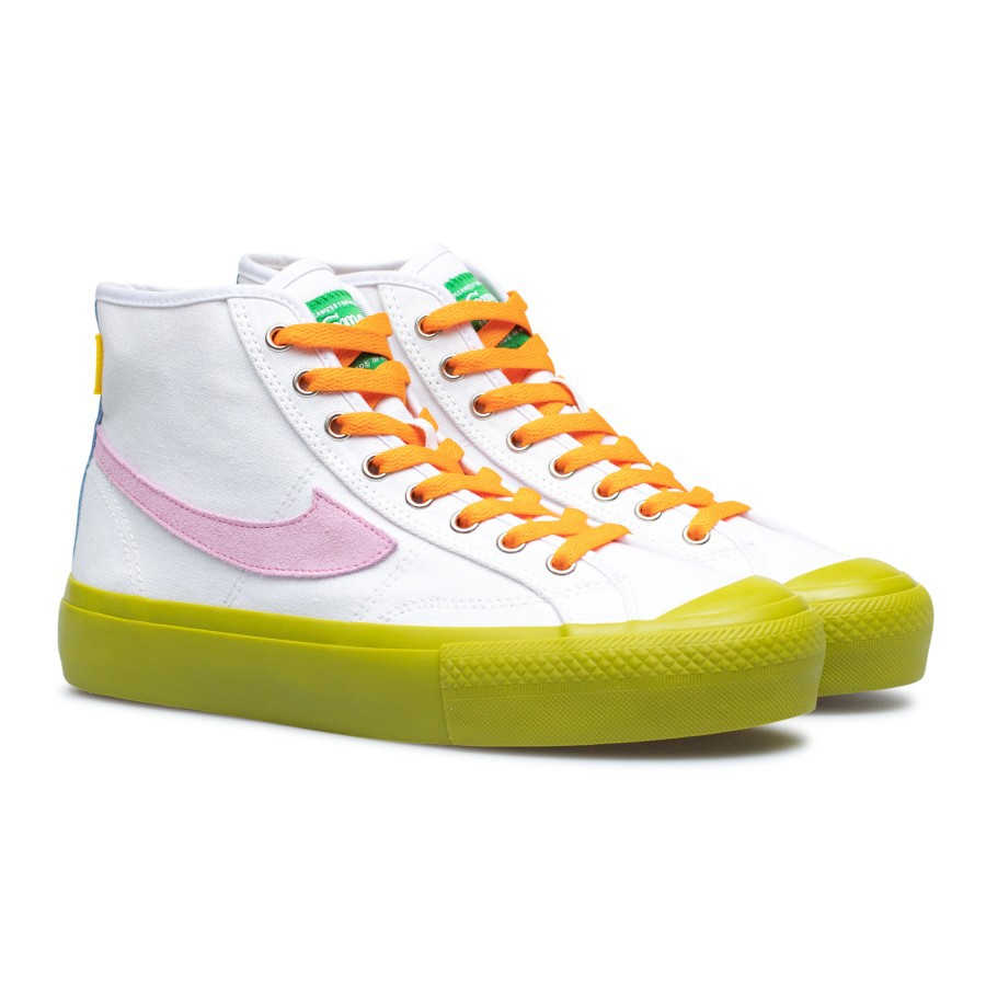 Sepatu Compass Matcha Hi Version [White Matcha/Blue Matcha]-2