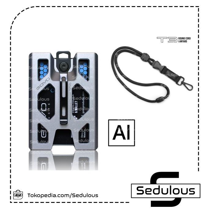 

Bundle GoVo Badge ID Card Holder Aluminum + T3 Lanyard