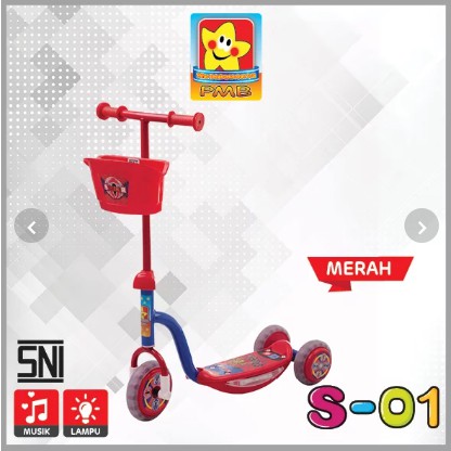 SKUTER ANAK PMB S01 MIX COLOR SCOOTER MAINAK ANAK