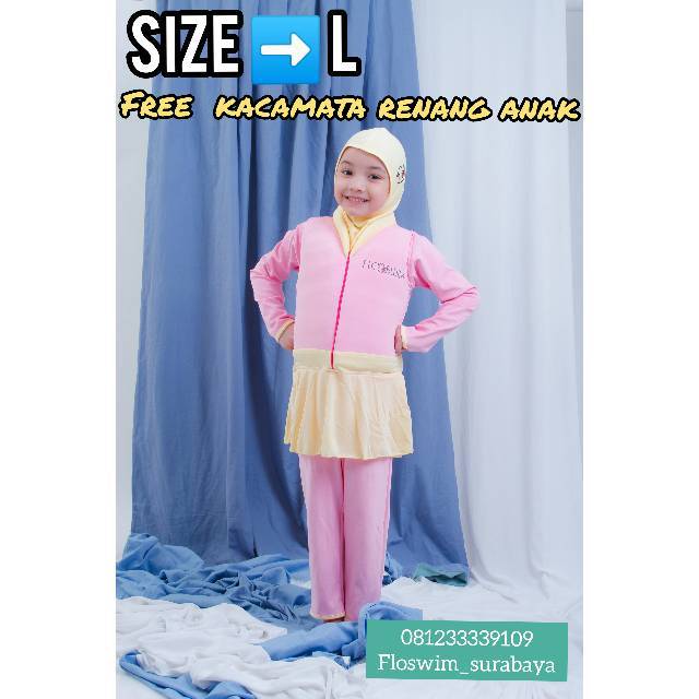 Floswim hijab size  L baju  renang anak mengapung baju  