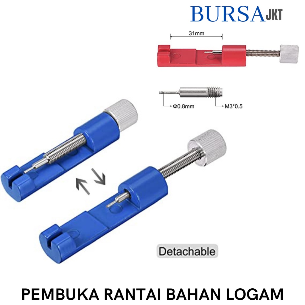 PEMOTONG &amp; PEMBUKA RANTAI JAM TANGAN ARLOJI BAHAN LOGAM PIN REMOVER KIT