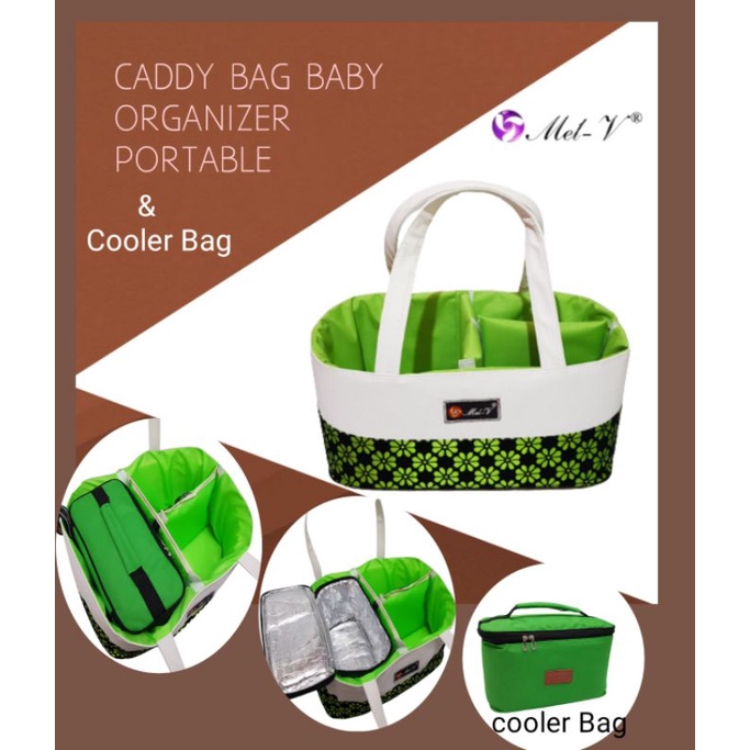 MEL-V CADDY BAG + COOLER BAG SET   //  TAS PERLENGKAPAN BAYI  //  ORGANIZER BABY BAG  // SY88 s1