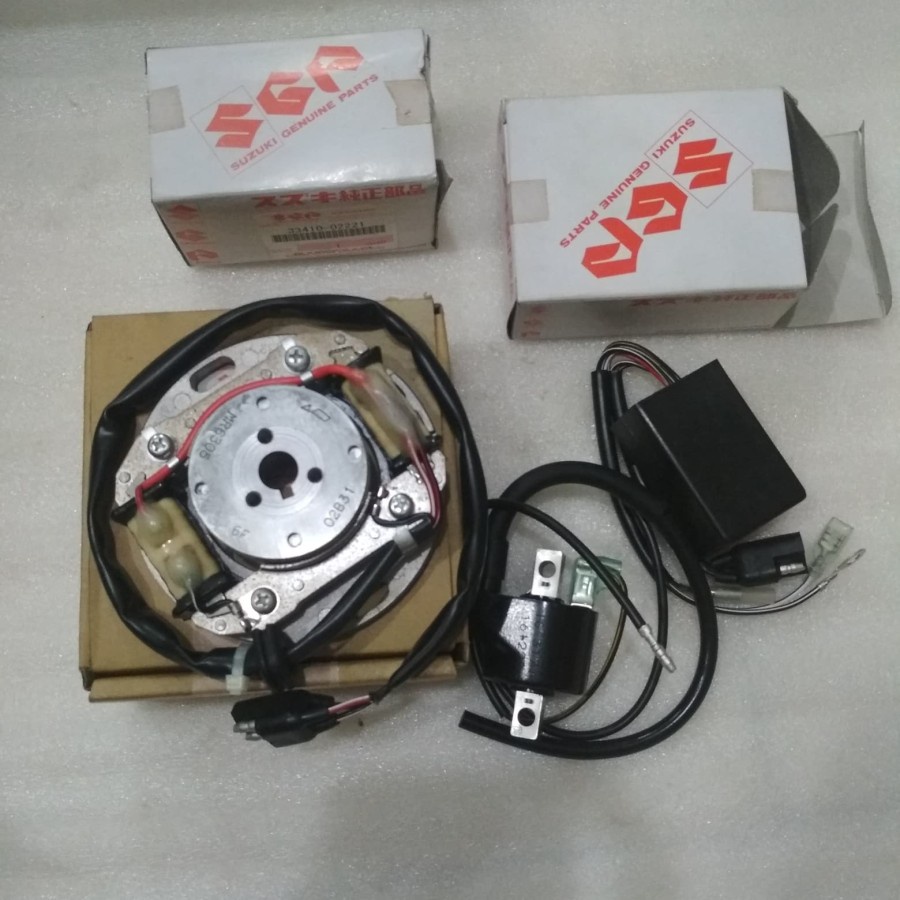 pengapian set rm 80 magnet spull koil cdi original