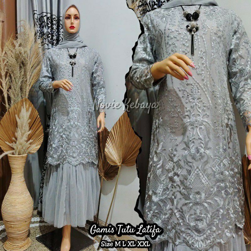 GAMIS TUTU LATIFA GAMIS TILLE BORDIR GAMIS MUSLIM GAMIS MEWAH