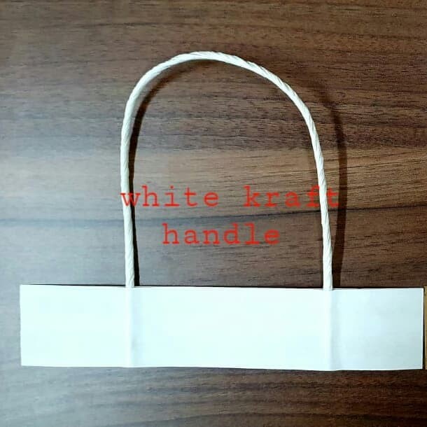 

paperbag twisted handle/ tali kepang kertas / kraft kertas putih / set - Putih