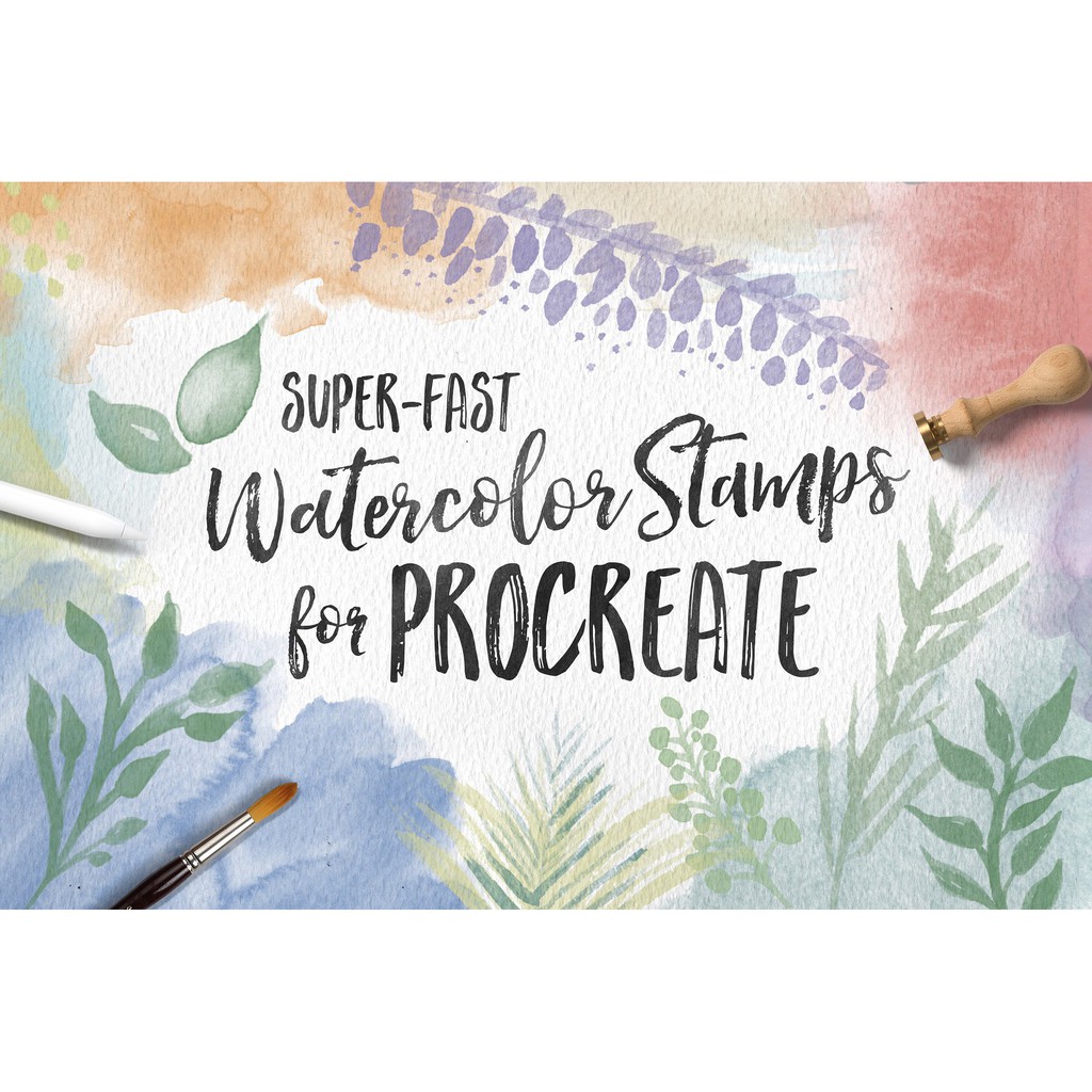 Procreate Brush - Watercolor Stamps for Procreate