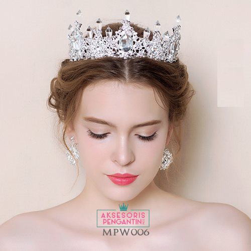 [PRODUK TERLARIS] HEADPIECE CROWN WEDDING MAHKOTA PENGANTIN AKSESORIS PESTA MPW006