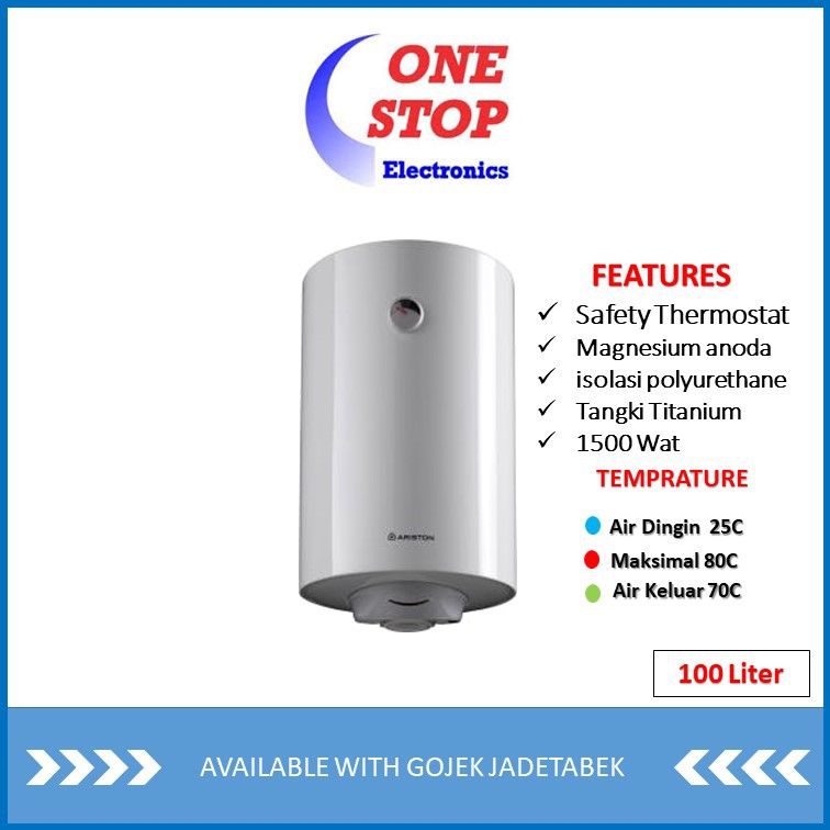 ARISTON PRO R 100 V Water Heater 100 L | Shopee Indonesia