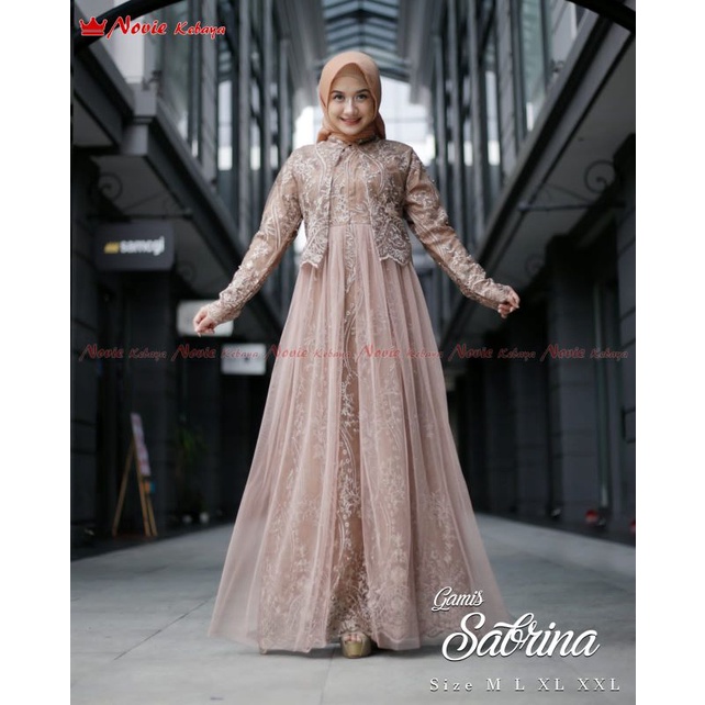 Permata Olshop / Gamis Sabrina NK / Gamis Kebaya Tutu Modern / Dress Kebaya