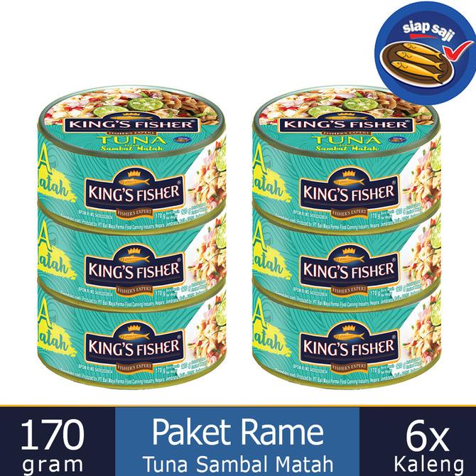 

vaargavaldian5678 Paket 6 Pcs King's Fisher Tuna Sambal Matah Daging Tuna Makanan Kaleng TERLARIS TERPERCAYA ORIGINAL