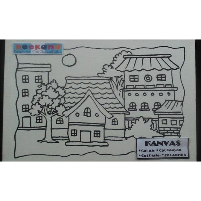 

IBARUl Kanvas lukis bergambar ( mewarnai kanvas ) 23 x 33 cm