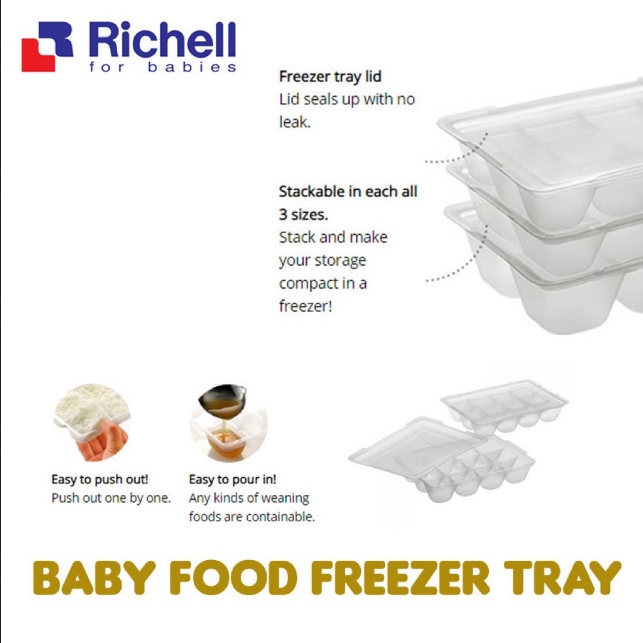 MAK267 RICHELL TEMPAT SIMPAN MPASI BABY FOOD FREZEER TRAY