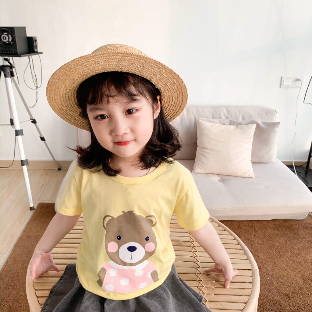 MYSTIQUE.ID-BAJU KAOS CHOCO BEAR T-SHIRT LUCU DAN AESTHETIC