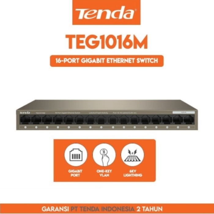 Tenda TEG1016M Switch Hub 16 Port Gigabit