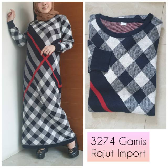 Gamis Rajut IMPORT BURBER (3274)