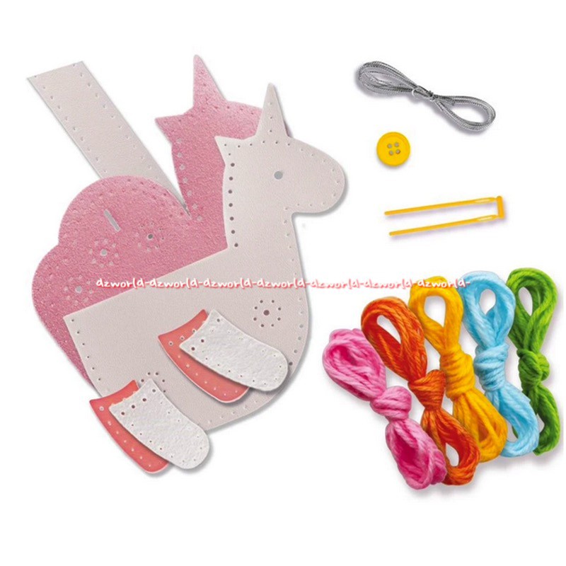 4M Kidzmaker My Unicorn Leather Pouch Kreasi Anak Membuat Dompet Kunit Kuda Poni