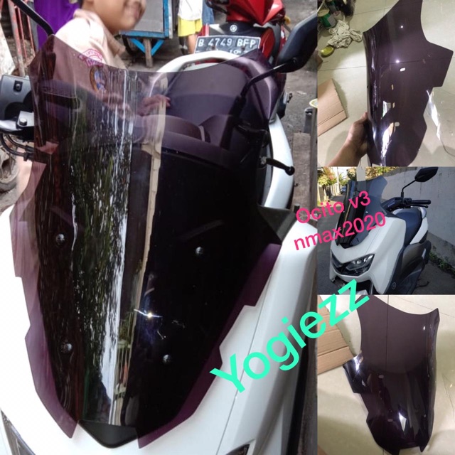 windshield ocito v3 all new yamaha nmax 2020 cyborg nmax flyscreen nmax 2020 cyborg high visor nmax