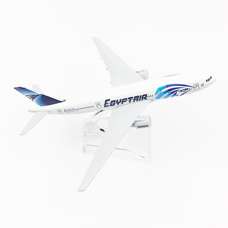 Mainan Model Pesawat Terbang Mesir B777 Airways 777 Bahan Alloy Metal Ukuran 16CM Untuk Anak