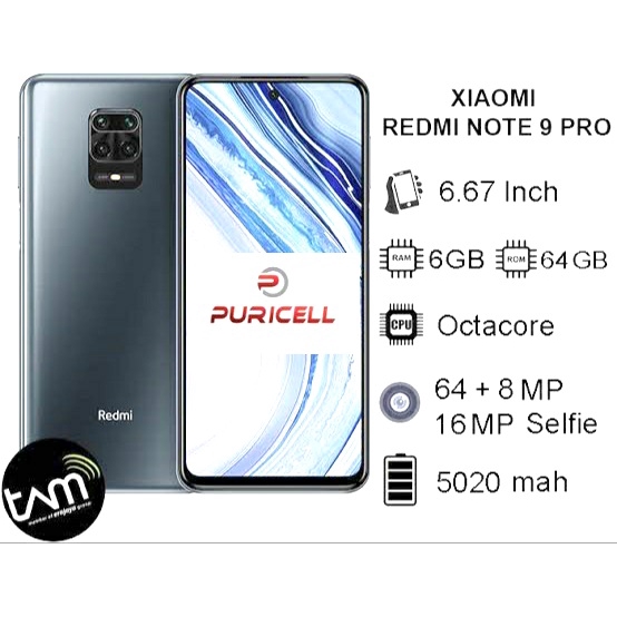 XIAOMI REDMI NOTE 9 PRO RAM 6/64GB GARANSI RESMI | Shopee