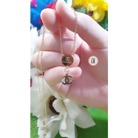 Kalung Titanium Liontin Kecil Gold N05112104