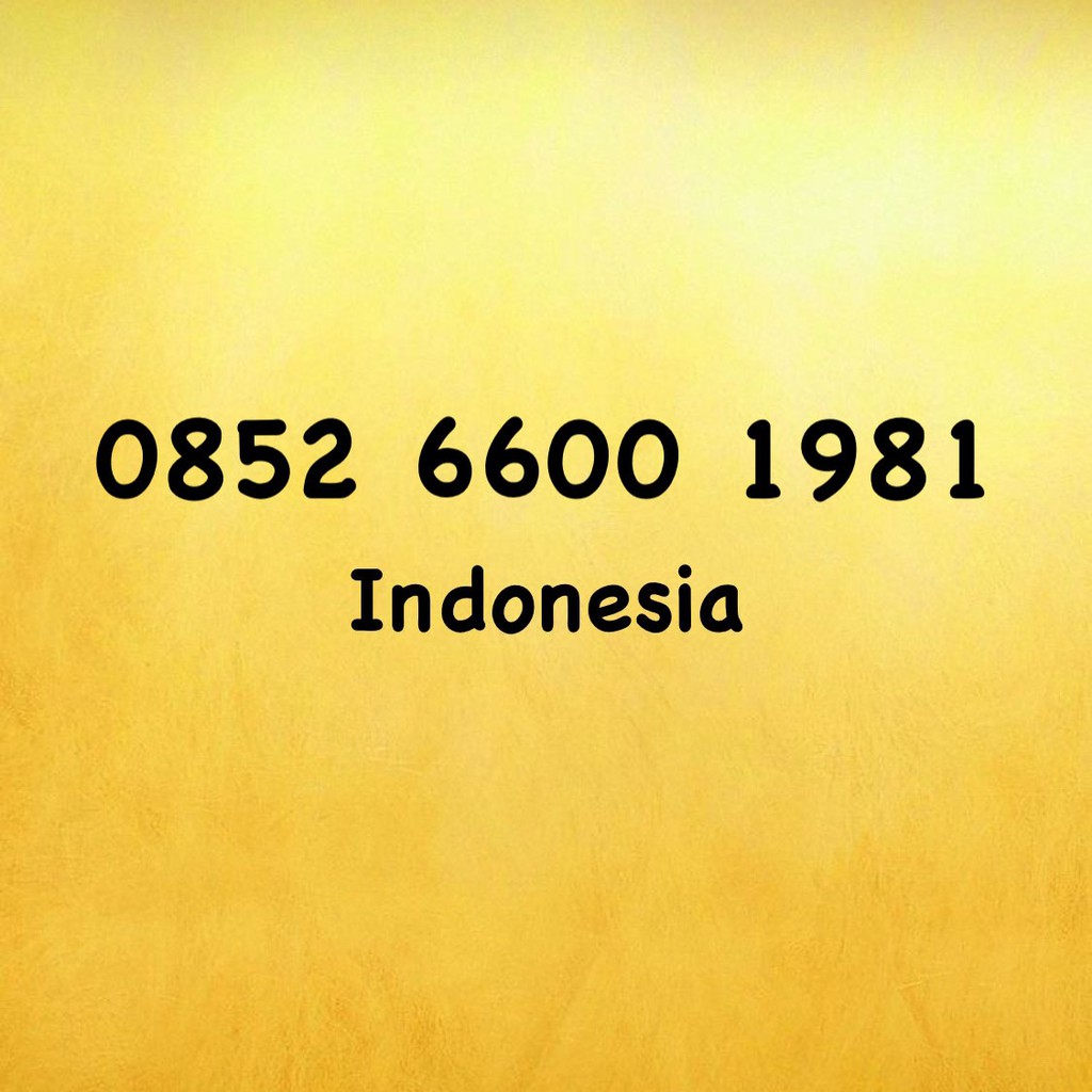 Nomor Cantik Kartu AS Seri Tahun - 81 - 0852 6600 1981