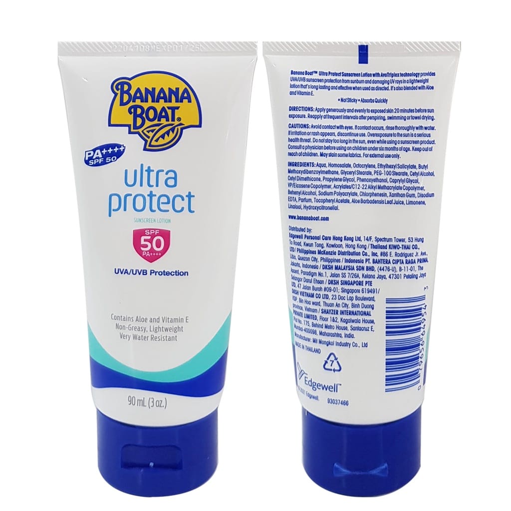 PERA584 BANANA BOAT SUNBLOCK ULTRA PROTECT SUNSCREEN  LOTION 90ML( spf 30, spf50, spf80)