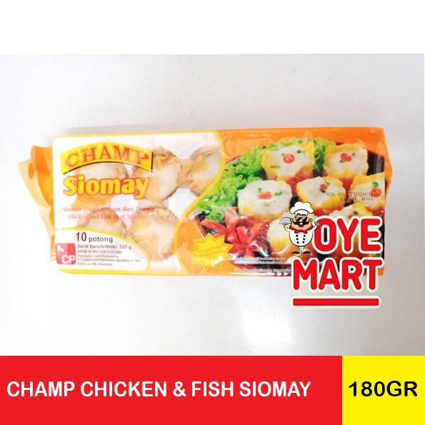 CHAMP CHICKEN &amp; FISH SIOMAY 180GR SIOMAY AYAM DAN IKAN HARGA PROMO