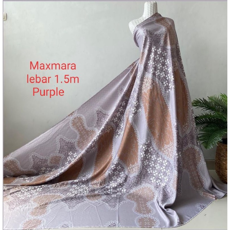 Kain Maxmara Lux motif Anggrek harga per 0.5m