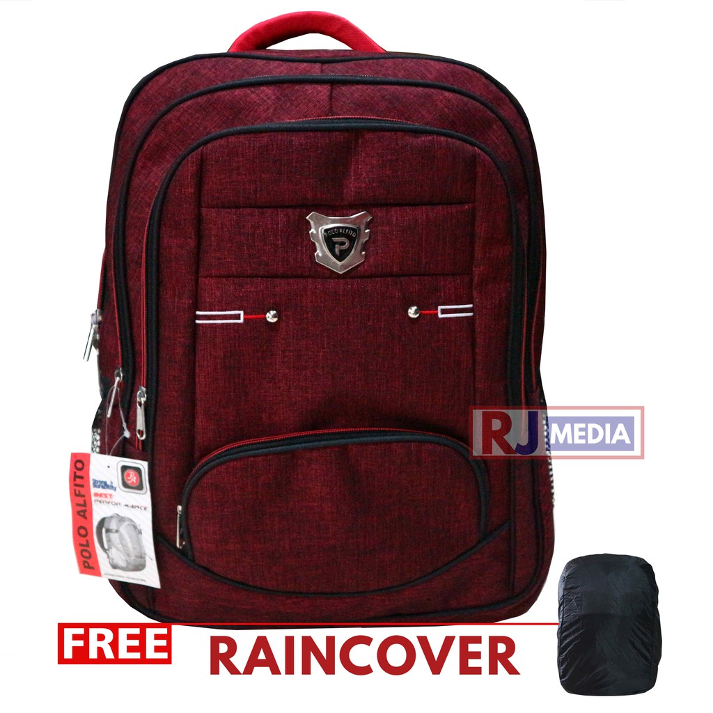 Backpack Sekolah Cowok POLO SMA SMP Tas Sekolah Polo Alfito SD SMP SMA Kuliah Kerja Ransel Punggung Backpack Pria Kuat Tebal Ransel Laptop Keren Pria Wanita Bonus Raincover Termurah