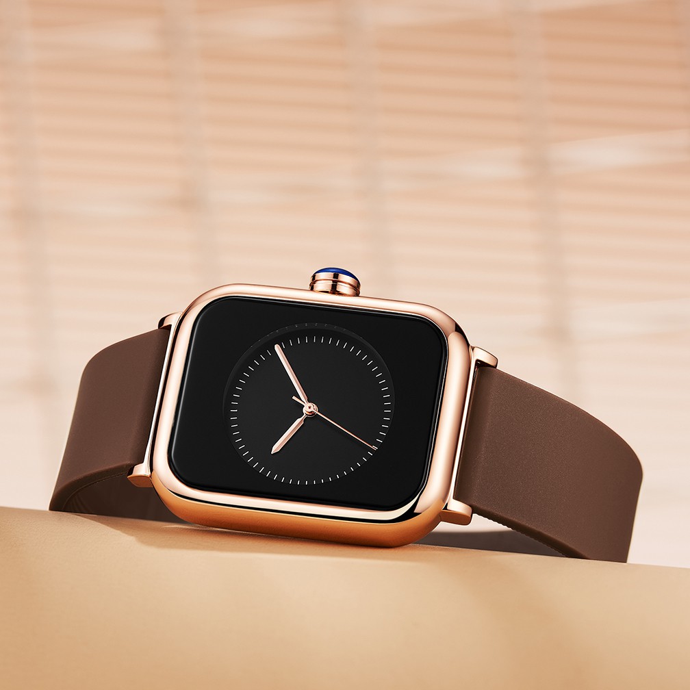 REBIRTH Jam Tangan Wanita Santai Mode Tali Silikon Display Kuarsa Simple Dial Tahan Air Jam Cewek-6