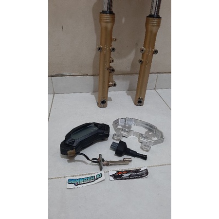 spedo ninja mono set soket indikator bensin dan pangkon cnc