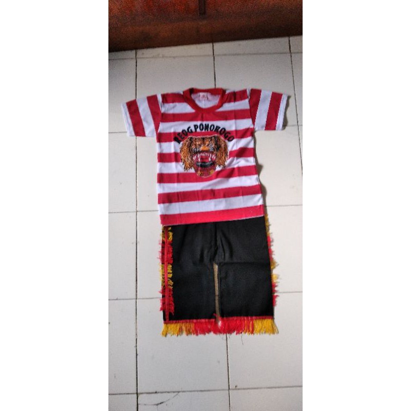 Baju Kaos Celana Reog Ponorogo Ukuran TK Paud Ukuran 3