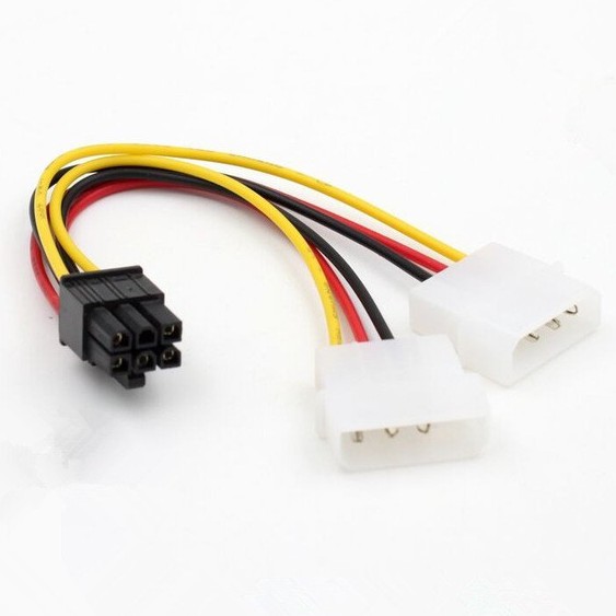 KABEL POWER VGA / ADAPTER 2 MOLEX TO 6 PIN / 6PIN PCIE / PCI-E