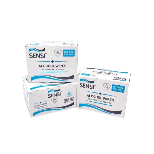 Sensi Alcohol Wipe Swabs isi 20 lembar/Tisu Basah Sensi