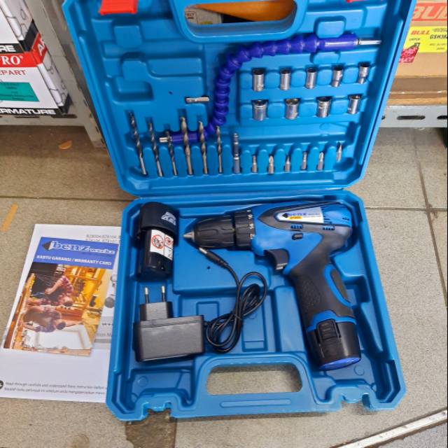 Mesin bor cas baterai BENZ 12 V mesin bor cordless