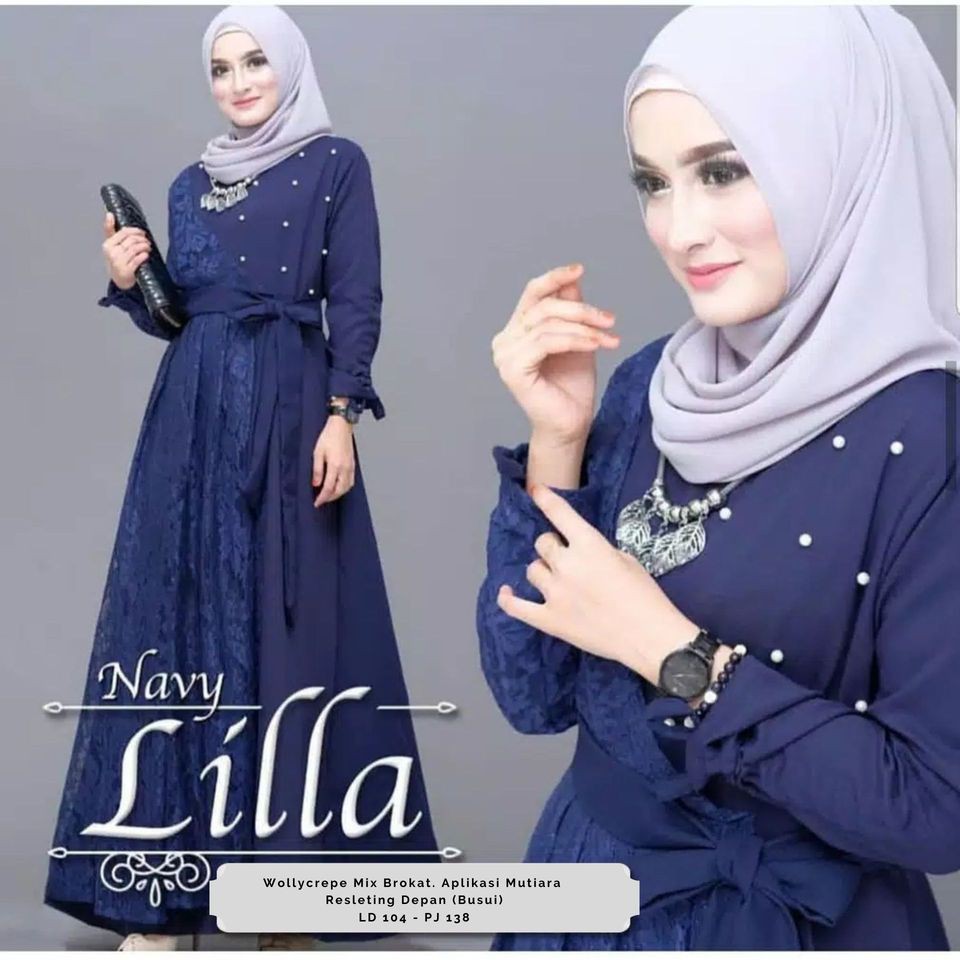 JUMBO | PROMO BESAR-BESARAN Lilla Maxi Dress | Gamis Pesta | Gamis Brukat | Outfit Kondangan