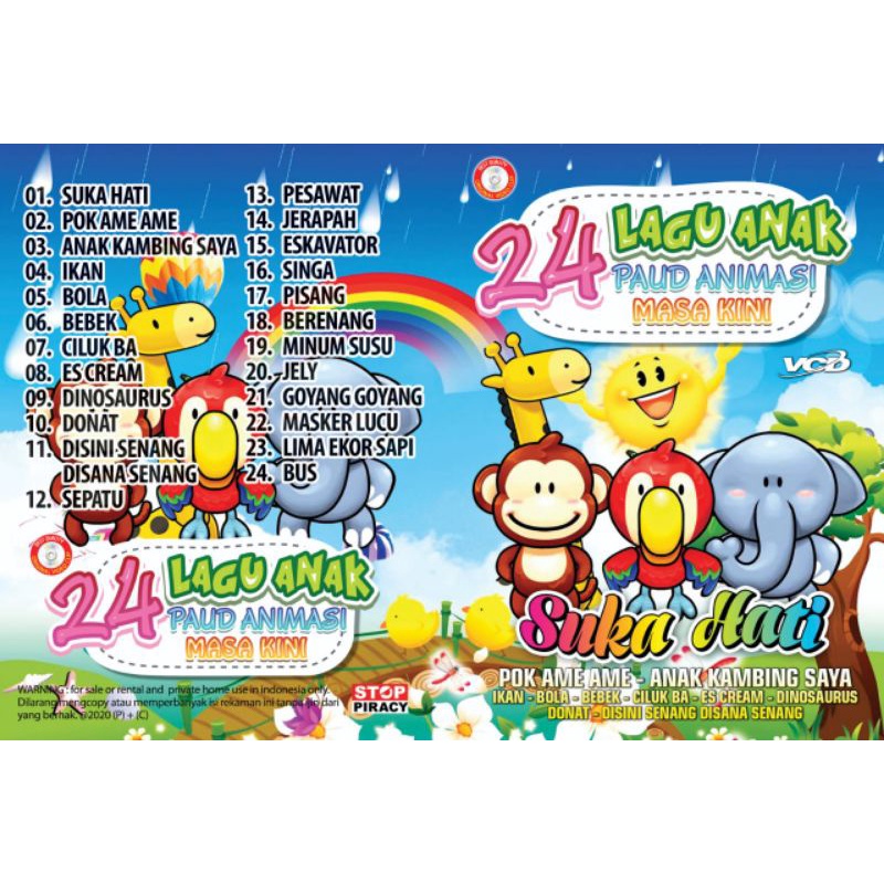 KASET VCD 24 LAGU ANAK ANIMASI