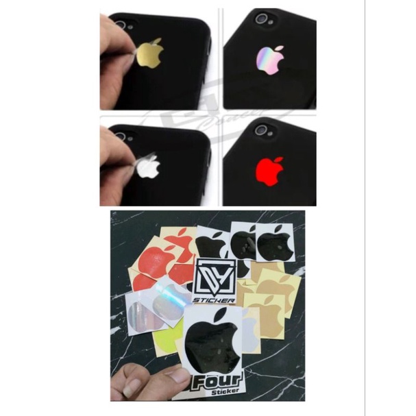 STICKER LOGO APLE IPHONE STICKER HP LAPTOP MOTOR MOBIL CUTTING