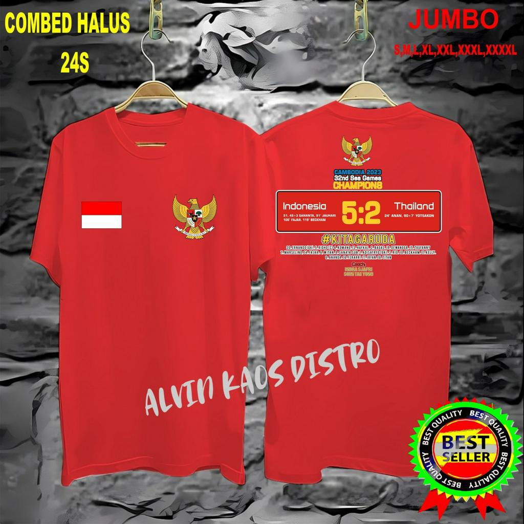 promo kaos sea game db dtf indonesia 5-2 thailand sea game cambodia kaos viral unisex pria dan wanita