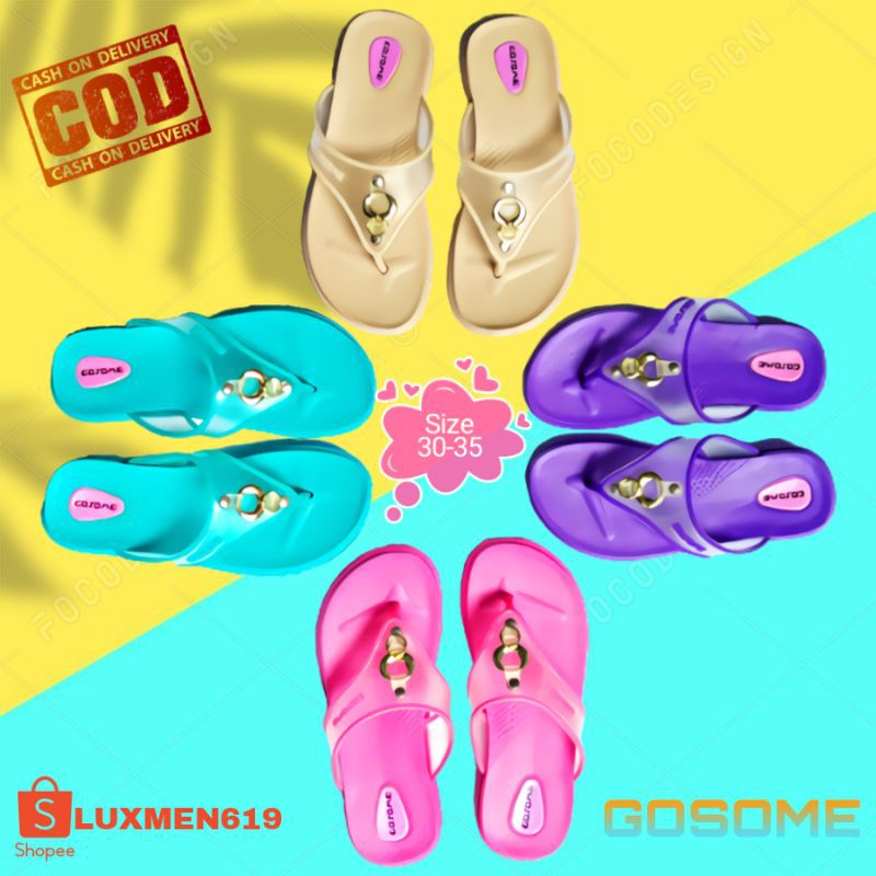 Sandal Japit Anak Cewek Tanggung no 30-35 / Sandal Japit Wanita Gosome / Sandal Anak Tanggung
