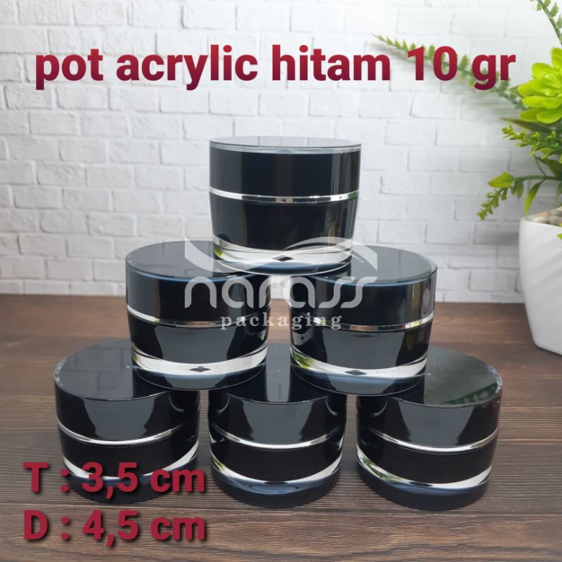 POT ACRYLIC HITAM 10 GR