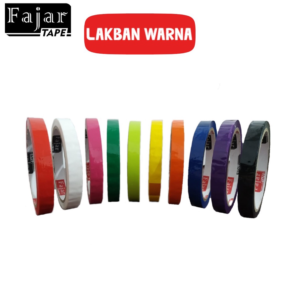 

Lakban Warna / Color / 12mm x 50 Yard (Full Meter)