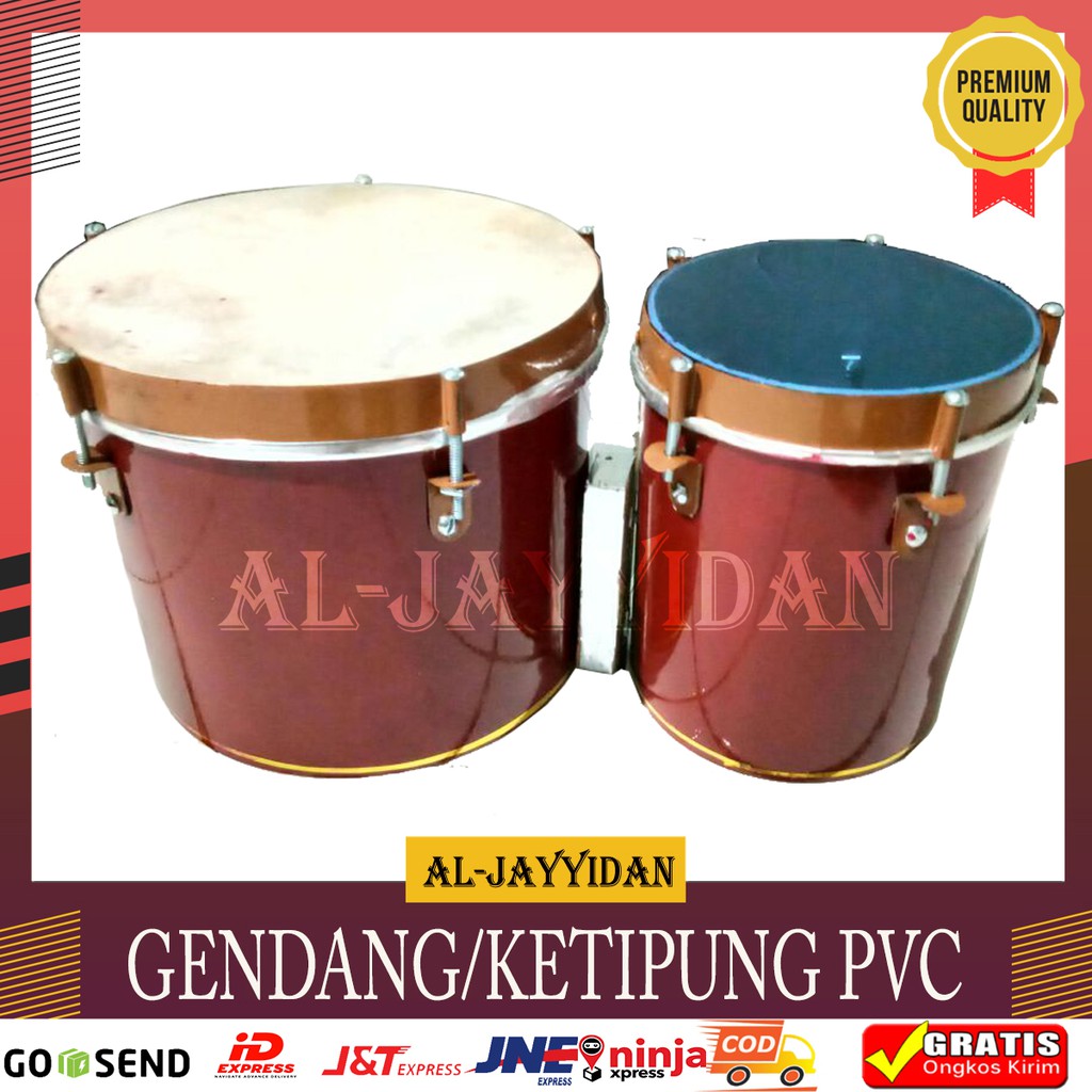 Ketipung Kendang Gendang Dangdut Paralon PVC (Kulit+Mika)