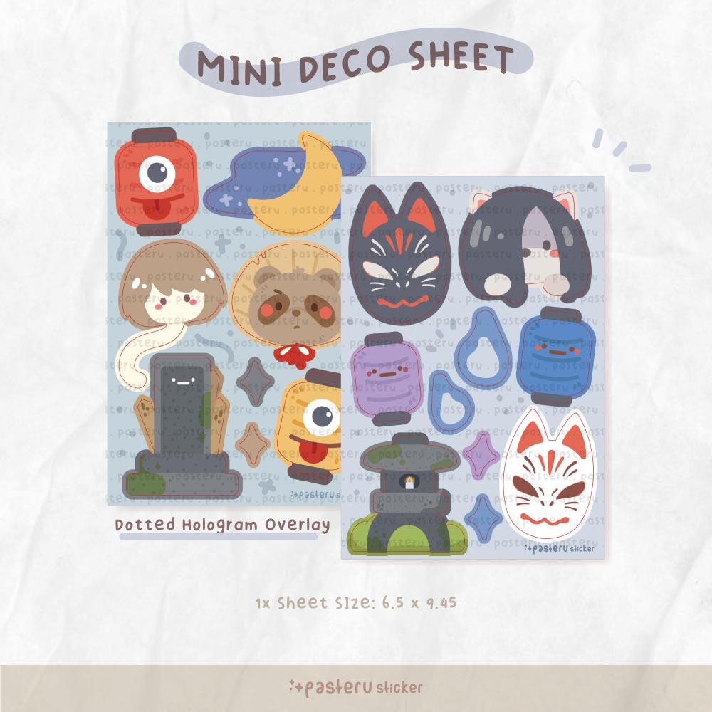 

Mini Deco Hologram Japan Ghost | Pasteru Planner Journal Sticker